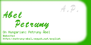 abel petruny business card
